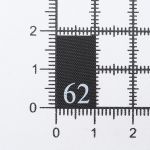 Этикетка-размерник 10х20мм, 100 шт/упак, черный фон/белый шрифт (MN) (62)