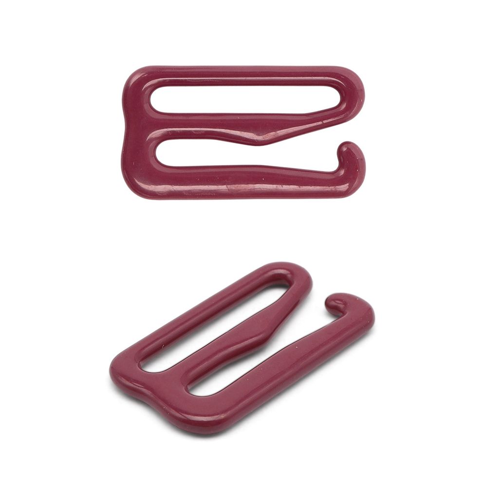 Крючки для бюстгальтера металл 15 мм, 20 шт, C520 темно-красный, ГВ1009