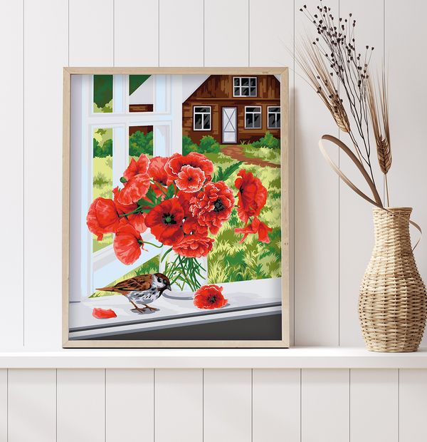 Картина по номерам Фрея PNB/PL-192, Деревенские маки, 50х40 см