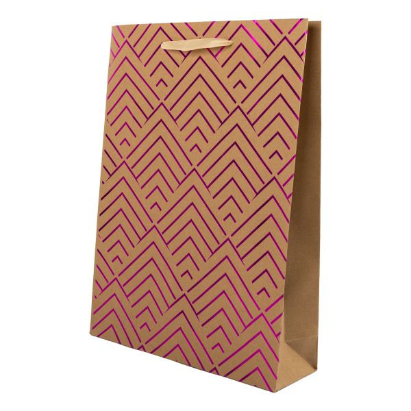 Подарочный крафт-пакет 210 г/м², 31х42х9.5 см, 12 шт, 01, Stilerra CINL