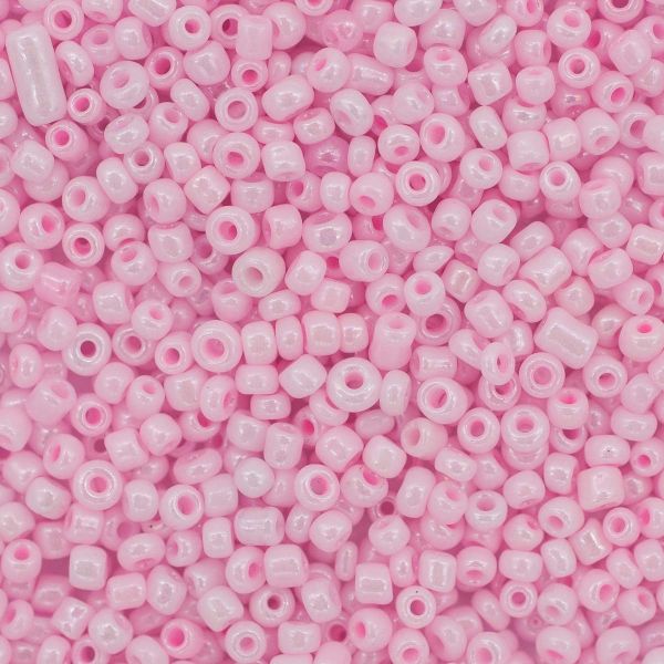 Бисер Astra&Craft 11/0 (2.1 мм), 200 г (10х20 г), цв. 966, 55 св.розовый/непрозрачный