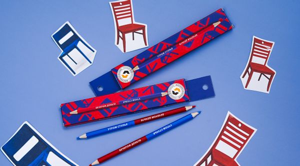 Карандаш двухцветный заточенный 16 шт, вечером деньги/утром стулья, ВКФ SUV-028