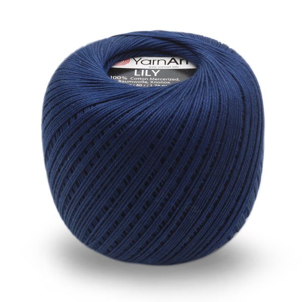 Пряжа YarnArt (ЯрнАрт) Lily / уп.8 мот. по 50 г, 225 м, 0066 синий