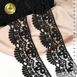 Кружево гипюр (плетёное) 60 мм, TBY.0740, черный, 13.71м, Kruzhevo