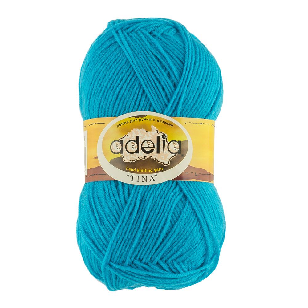 Пряжа Adelia Tina / уп.5 мот. по 100г, 308м, 139 яр.голубой