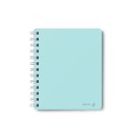 Записная книжка с пластиковой обложкой, тиснение серебряной фольгой, 500 мкр, на гребне, A6 80 л., 4 шт, клетка, Бирюза 01046, Светоч 80ЗК33