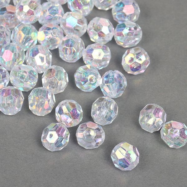 Бусины пластик ⌀10 мм, MG3245-AB.цв.АВ, 50 г, Magic4Hobby