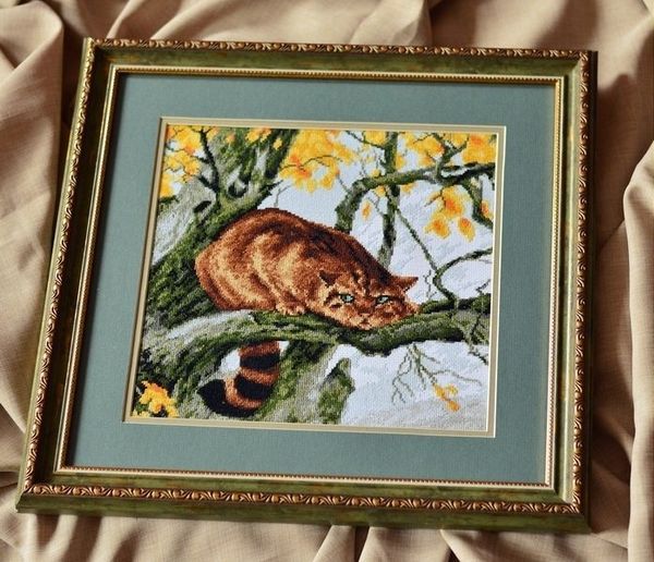 Набор для вышивания нитками Палитра, Рыжий охотник 27х26см