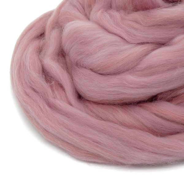 Шерсть для валяния Троицкая п/тонкая 1х100 г (до 29 мкр), 21 брусника