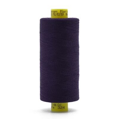 Нитка Gutermann Mara 150 (1000 метров), 1 кат., особо тонкая | 324 темн.фиолетовый