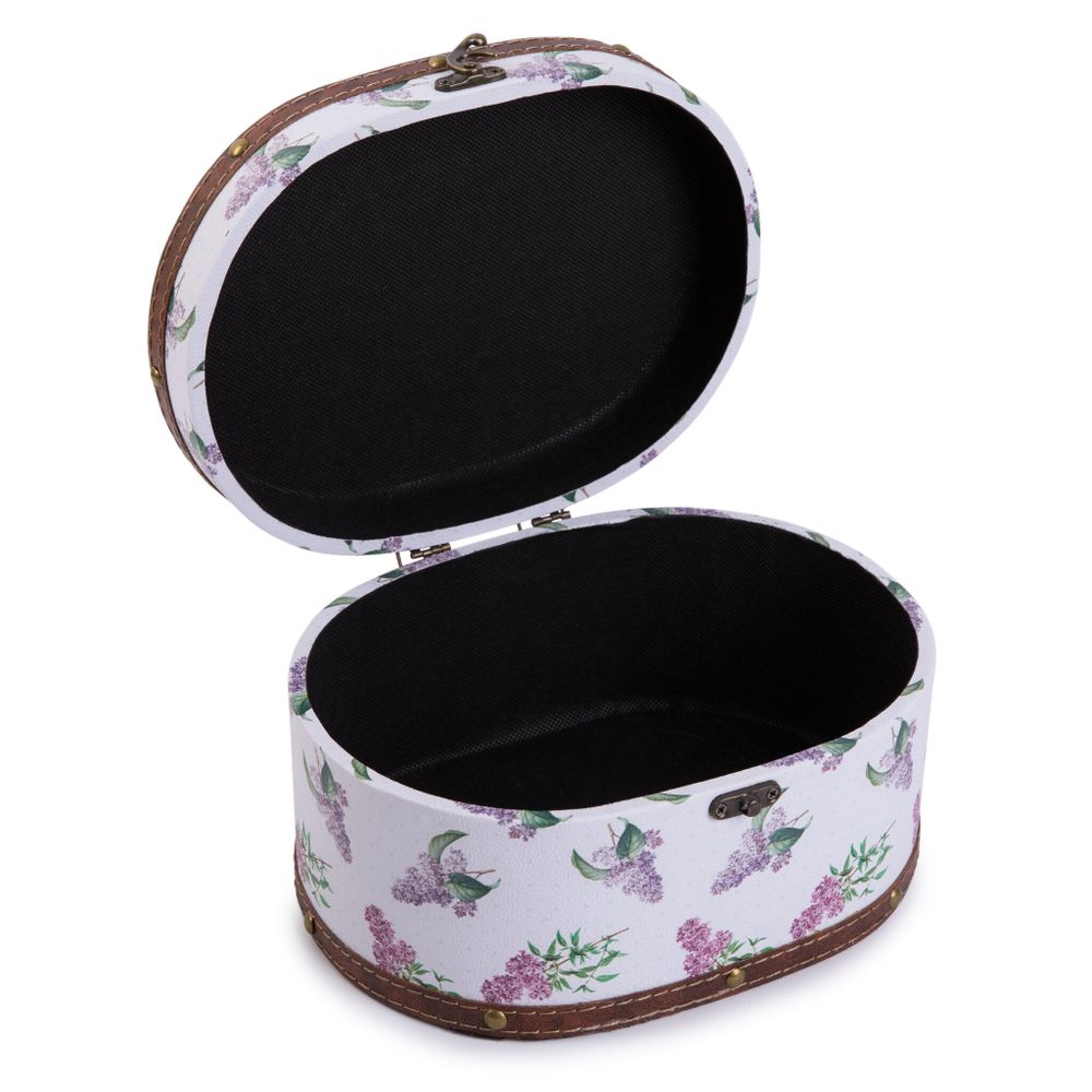 Шкатулка декоративная сундучок 24х18х12.5 см, 009 Сиреневое изобилие, Gamma DBK-012