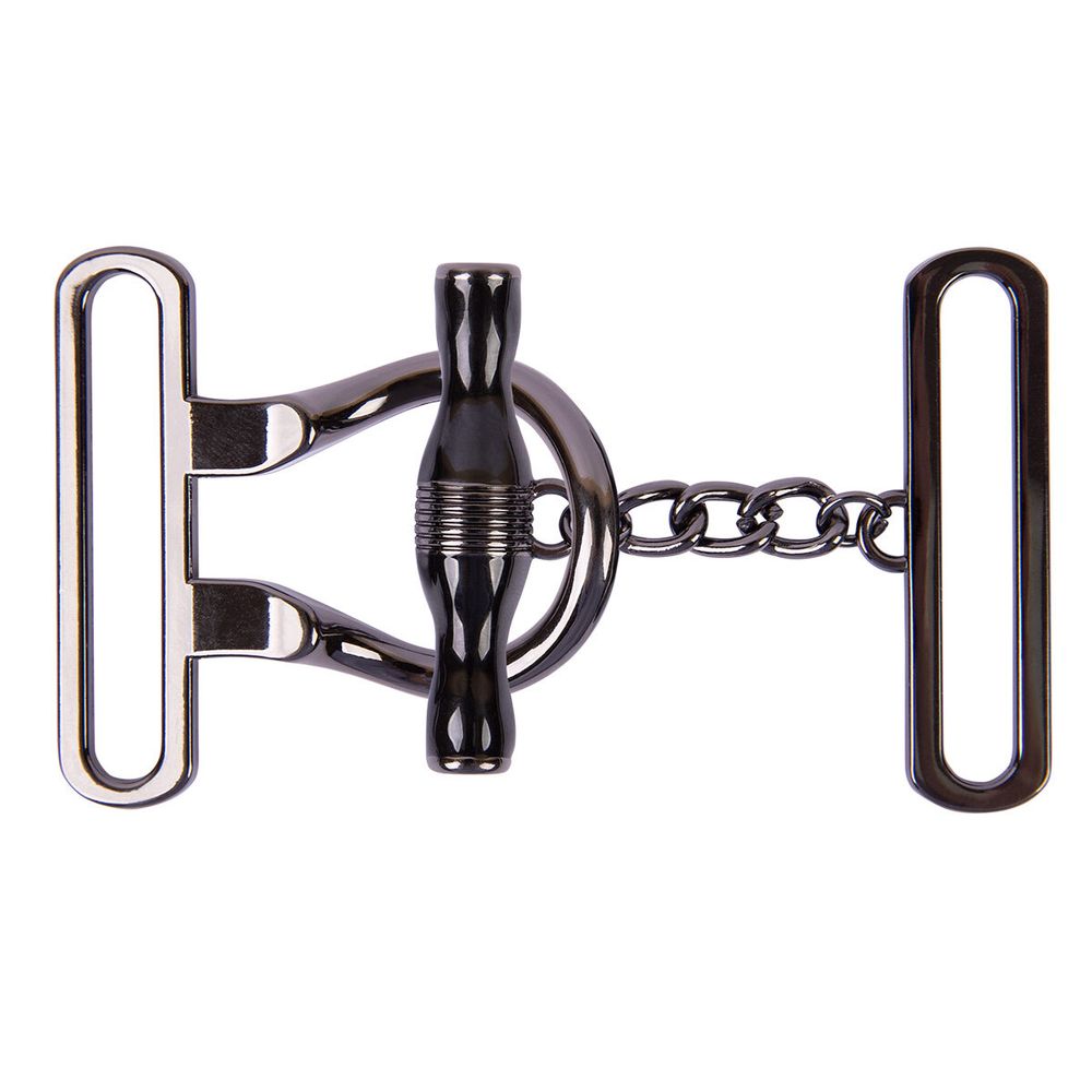 Застежка декоративная металл 100х56 мм, 10 шт, 06 черн.никель (черный), Micron GH 1068