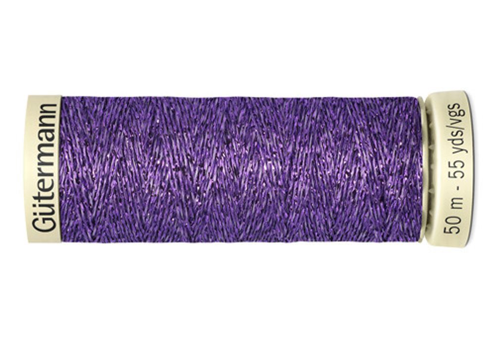 Нитки металлизированные Gutermann Metallik Effect Thread W 331, 50м, 571 красно-фиолетовый, 5 катушек