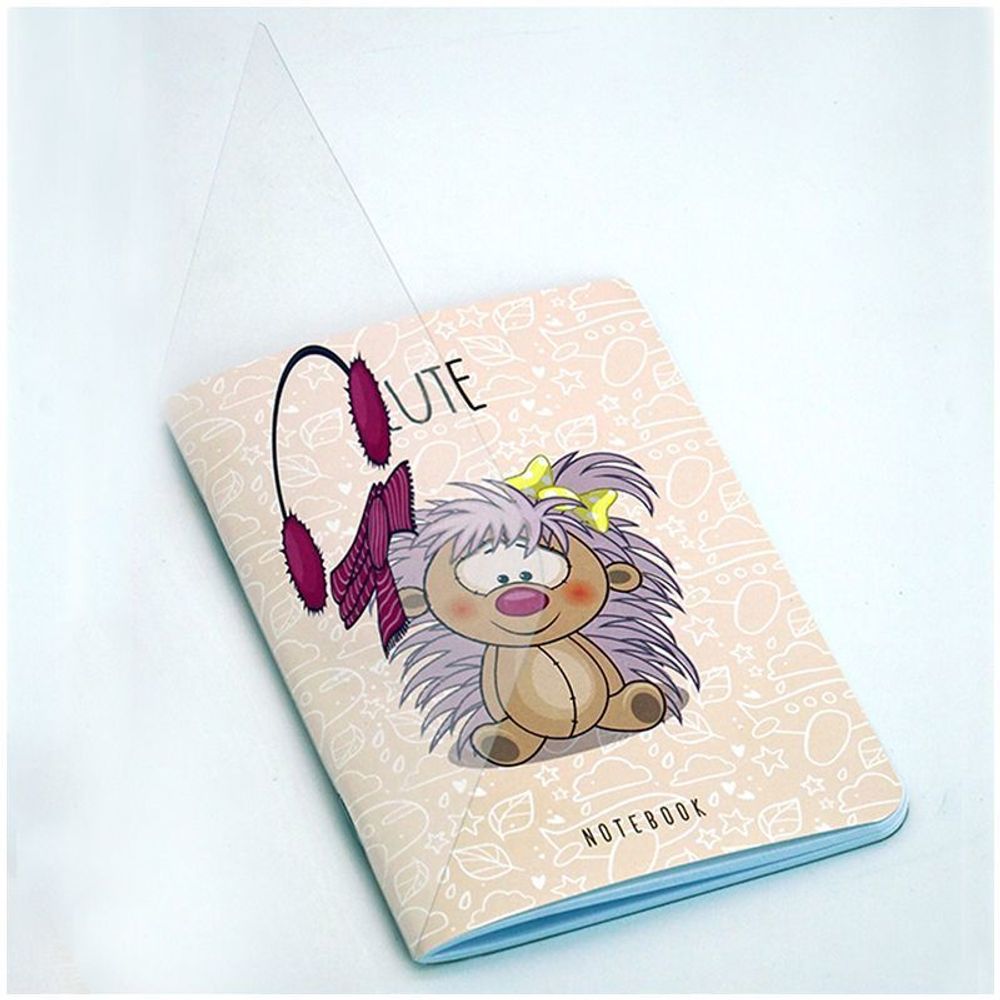 Записная книжка двойная обложка А6 32 листа с "Movie" эффектом "Крутой ежик"