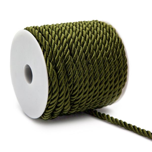 Шнур витой ⌀5.0 мм / 18.29 метров, 39 т-оливковый