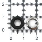 Люверсы металл ⌀_5.0 мм (внутр.), черный матовый, 100 шт, BIG
