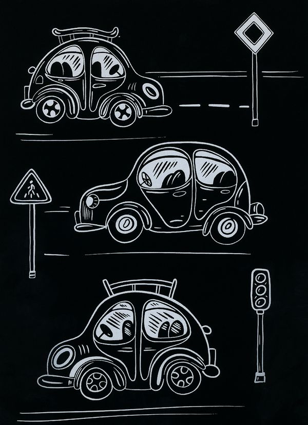 Набор для творчества Гравюра-блокнот Транспорт, 14х20 см, Hobbius GHPB-04