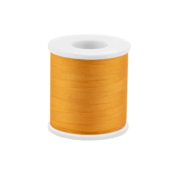 Лента (тесьма) шелковая 4.0 мм / 45.5±0.5 метров, №030 т.желтый, Gamma SR-4