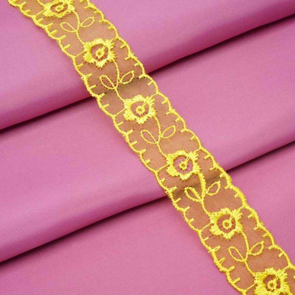 Кружево капроновое 22 мм / 13.71м 0574-1003, цв.A517 желтый