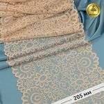 Кружево эластичное (стрейч) YSTL00839 205мм цв.126 бежевый, 25 м, Kruzhevo