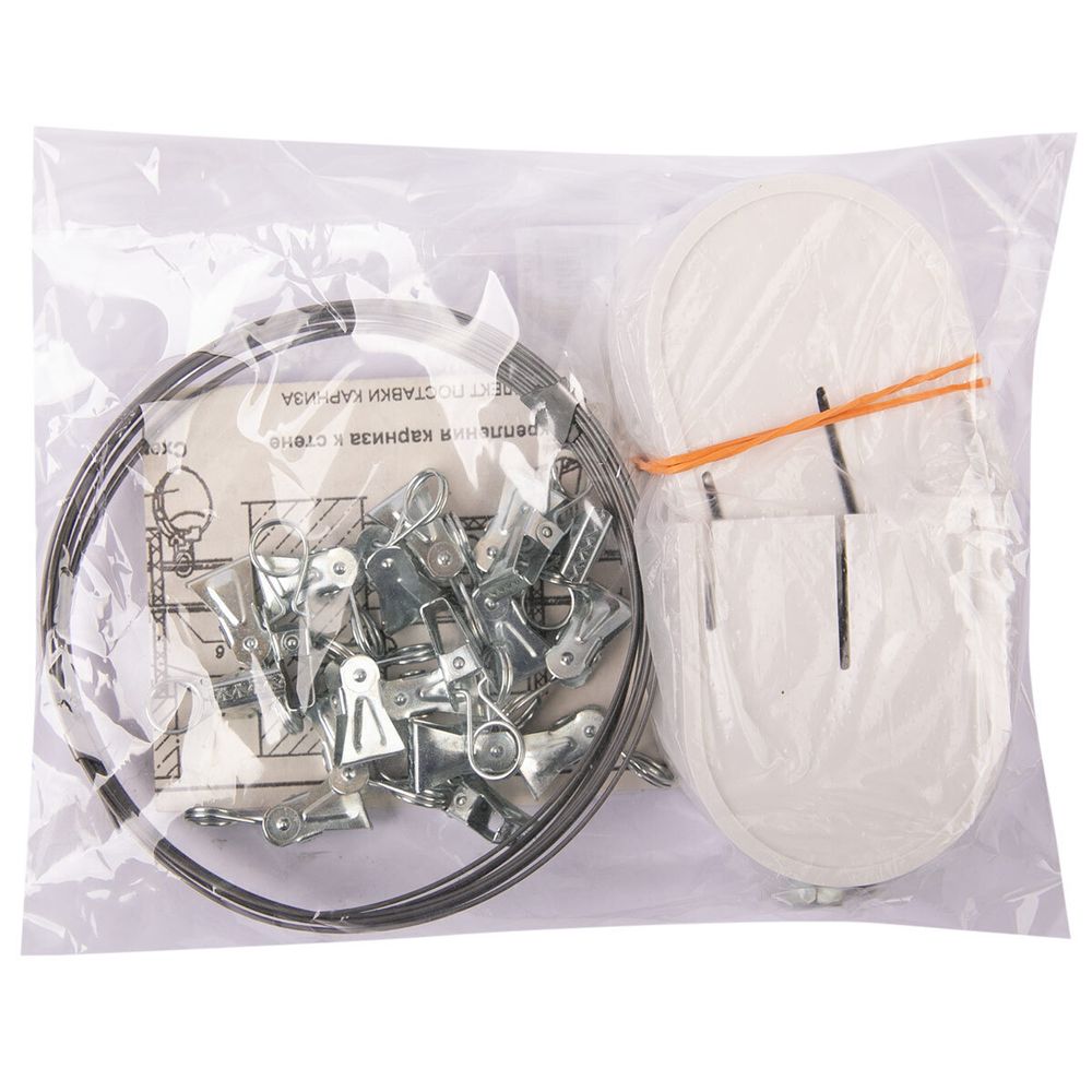 Карниз-струна 3.5 метра, с металлическими зажимами (20 шт), Gamma С-120