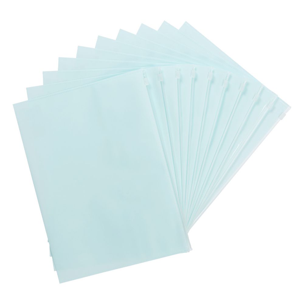 Папка-конверт на ZIP-молнии A4 180 мкм диагональ, 10 шт, бирюзовый EC21124019, Expert Complete EC21124019