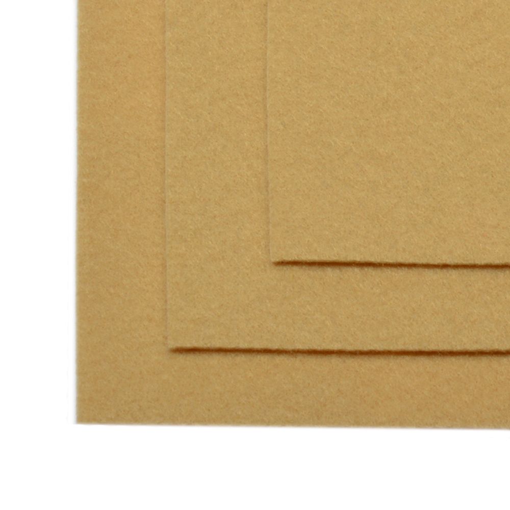 Фетр листовой жесткий 1.0 мм, 20х30 см, 10 шт, цв. 641 св.бежевый