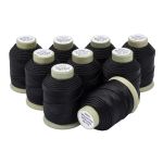 Нитки капроновые 500К, 50м, 115 черный, 9 катушек