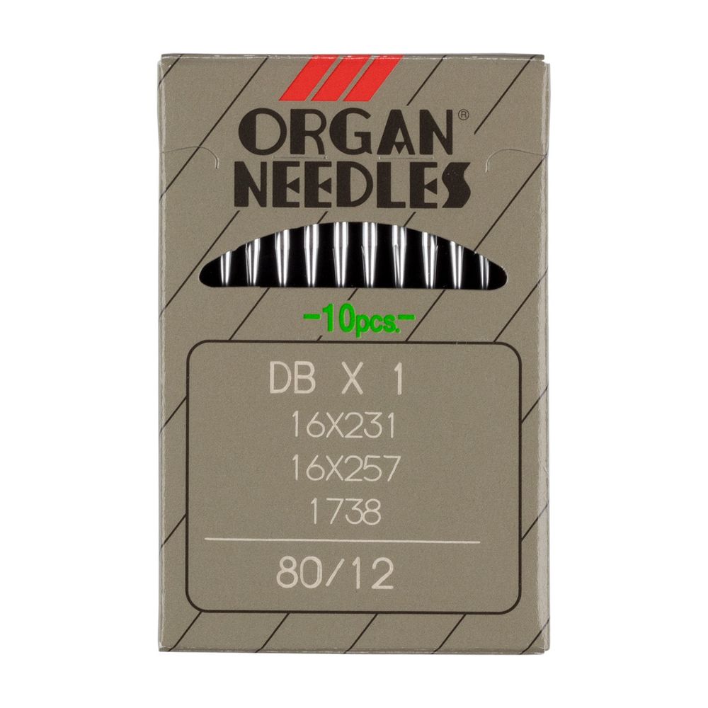 Иглы для промышленных швейных машин Organ DB*1738 / DB*1 10 шт, 080