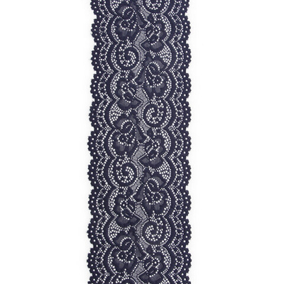 Кружево эластичное (стрейч) 100 мм / 3 метра, C147 индиго