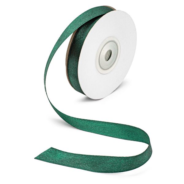 Лента атласная 1-сторонняя 12.0 мм / 22.86±1 метров, 126 т.зеленый, Globus