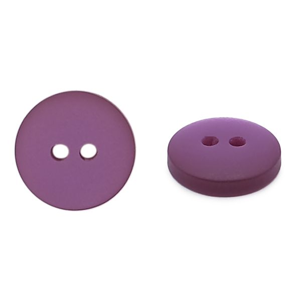 Пуговицы на 2 прокола 18L (11мм), пластик (col.15 фиолетовый), CR-K18M, 144 шт