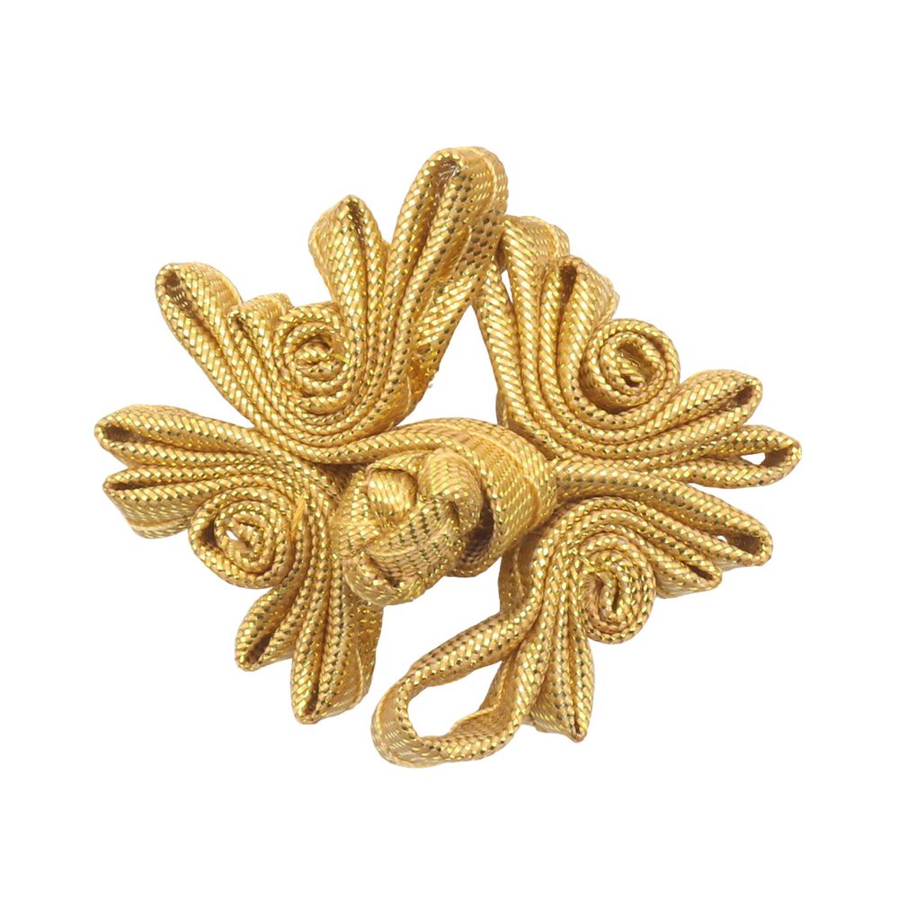 Сутажная застежка, 4,5см (золото), 902N-015, 5 шт