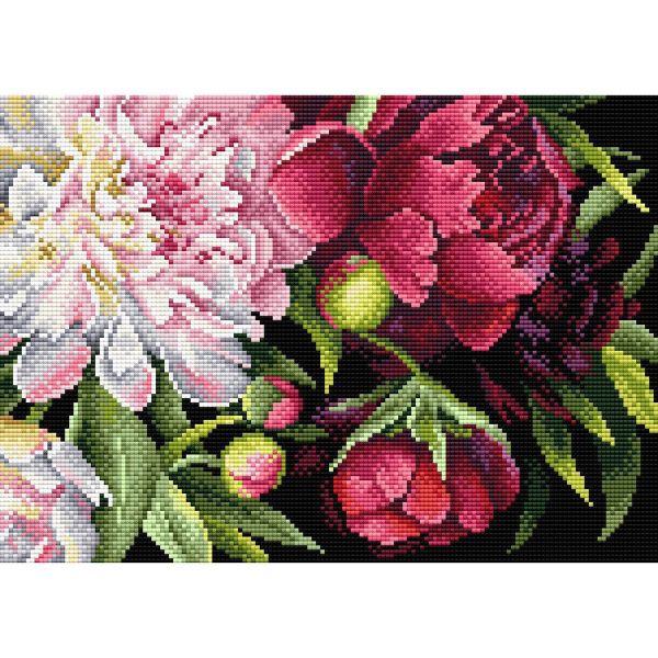 Алмазная (кристальная) мозаика Brilliart, Королевские пионы, 27х38см