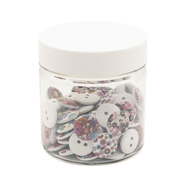 Украшения декоративные пуговицы деревянные Цветочки-лепесточки №13, 15 мм, 100 шт