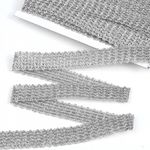 Тесьма отделочная 30 мм, 13-15932 цв.серебро уп.13.71м