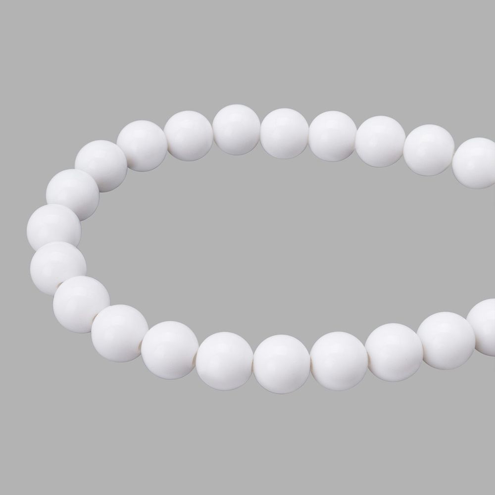 Бусины пластик ⌀10 мм, 50 г, микс цвета, круглые, Astra&Craft (603 белый), 1AL121-3