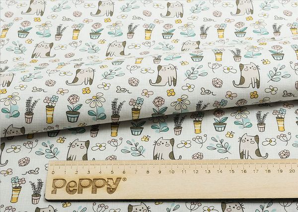 Ткань для пэчворка Peppy Мартовская песня, рулон 112 см / 5 метров, МП-06 серый, Peppy