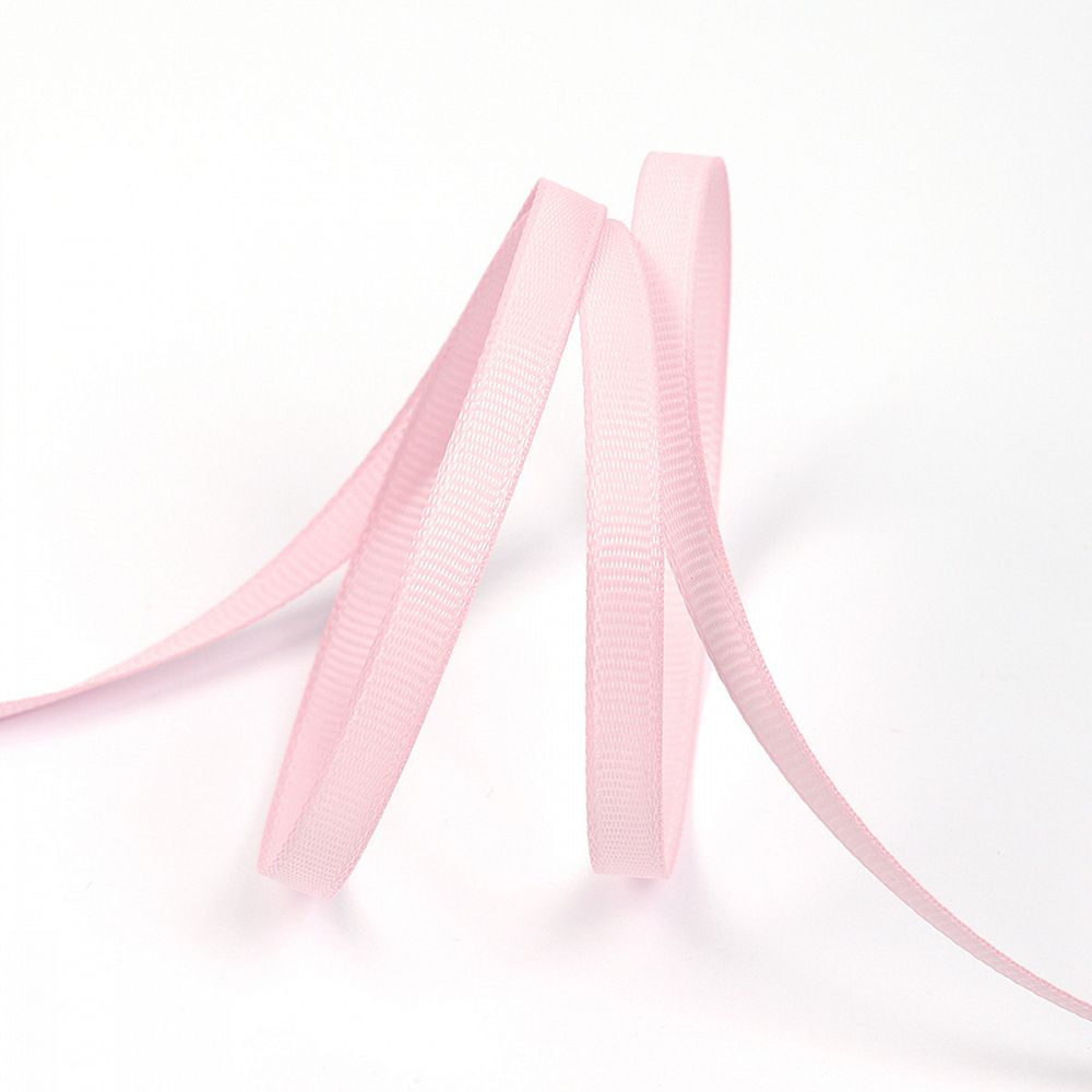 Лента репсовая (в рубчик) 6.0 мм, F133 розовый уп. 27,4м