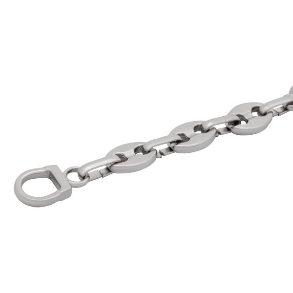 Вешалка-цепочка для одежды усиленная 80х8 мм (никель), 20 шт