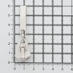 Слайдер (замок) для молнии трактор Arta Т8 (8 мм) никель -F, уп.10 шт