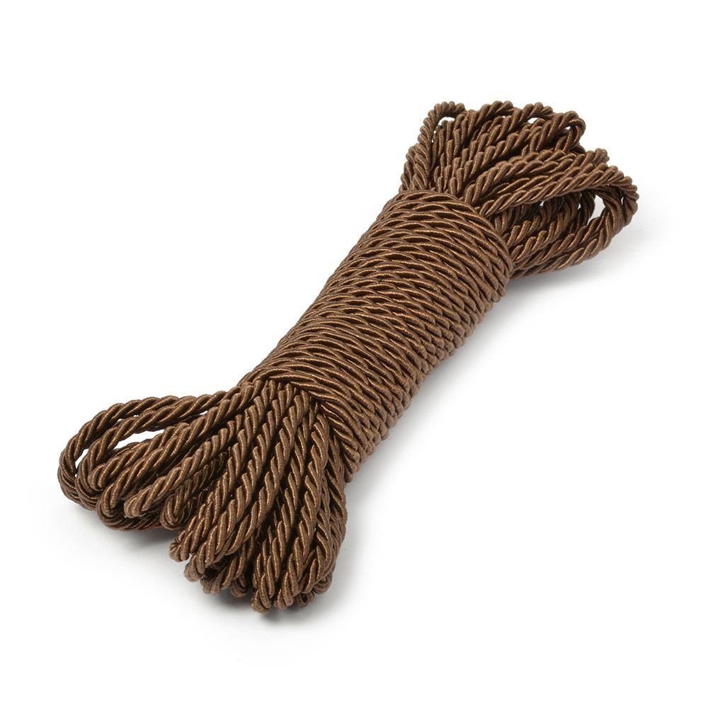 Шнур витой ⌀5.0 мм / 10 метров, коричневый