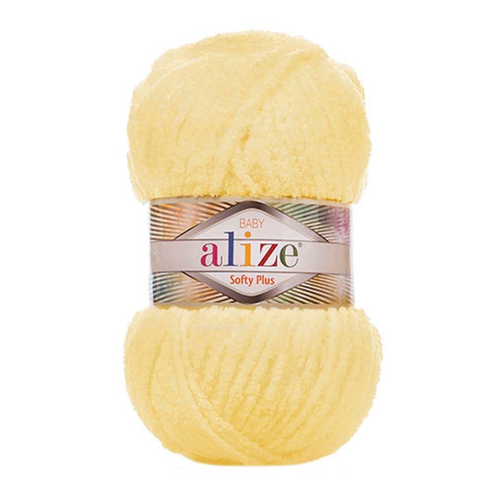 Пряжа Alize (Ализе) Softy Plus / уп.5 мот. по 100 г, 120м, 013 желтый A