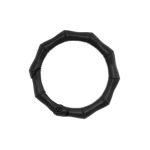 Карабин металл кольцо ⌀32 мм, декоративный, черный матовый, MB_2231, 6 шт