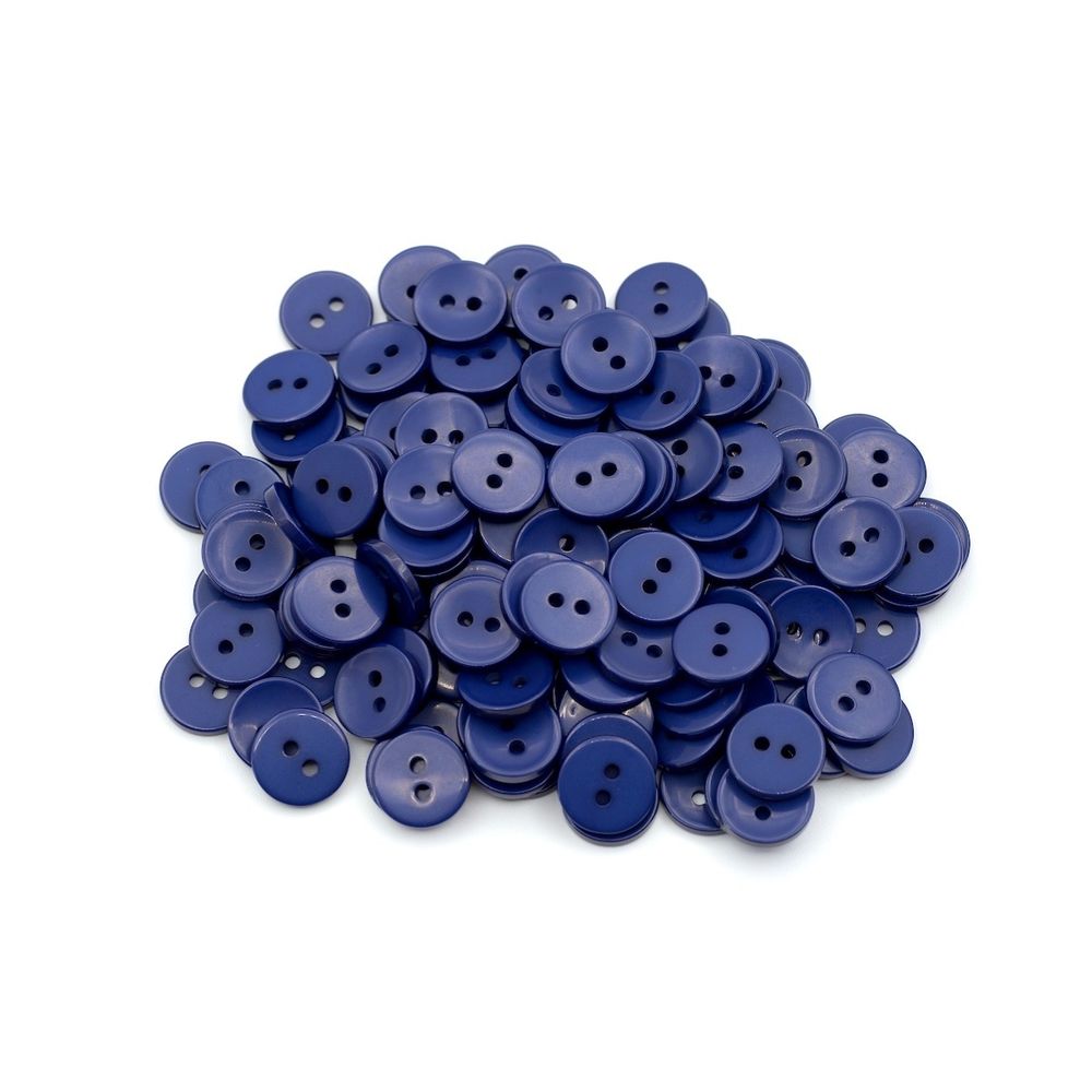 Пуговицы 2 прокола 18L, 11 мм, (Blue2 (синий2)), NE74, 144 шт