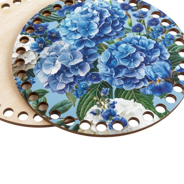 Набор донышек для вязания Матовый фанера ⌀15х0.4 см, 2 шт, 07 Гортензия, Love2art ДВ-02