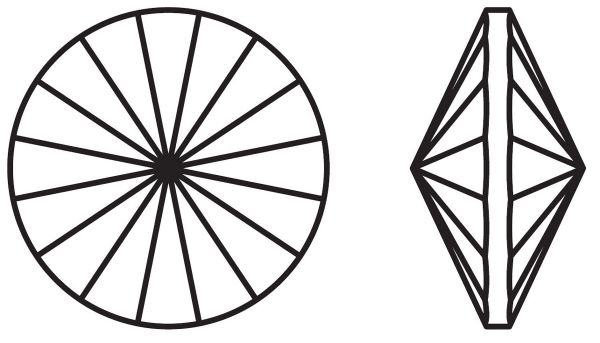 Стразы стекло 10.7 мм, 12 шт, SS47 медовый (honey), Preciosa