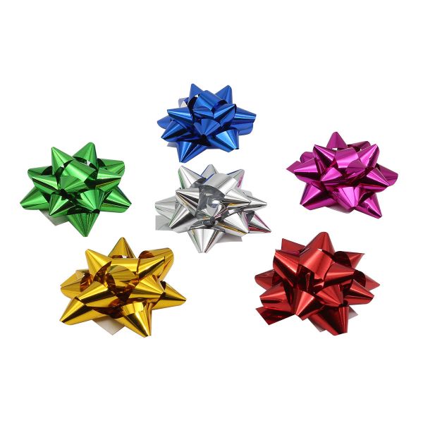 Бант Звезда ассорти 4см, 50 шт/упак, AR505, 5 шт