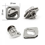 Замок для сумки 35х39мм, TBY.1355, цв.никель, уп.2 шт