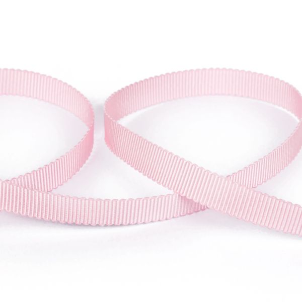 Лента репсовая (в рубчик) с зубчатым краем 10.0 мм, 25±1 метров, 123 бл.розовый, Gamma PTGR-10